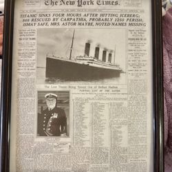 The Titanic Sinking: A 1912 New York Times Print