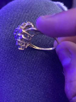 Gold and silver rings and necklace stamped