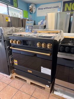 Thor 36” professional gas range black/bronze control panel