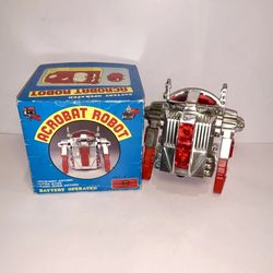 Vintage SH Acrobatic Robot Battery Operated w/ Box Made in Japan 1970s Toy