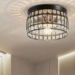 LBTSMUK Modern Crystal Ceiling Light, Vintage