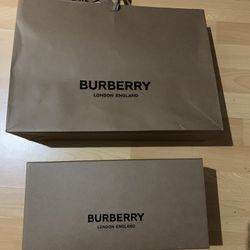 Burberry Empty Shopping Bag And Box 