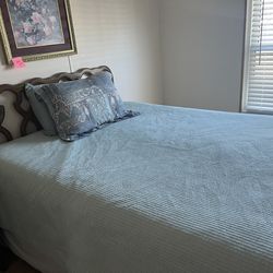 Nice deep pocket queen mattress and bed frame