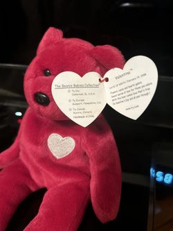 Ty Beanie Baby Valentina 1998 with Hologram Tush Tag - Errors