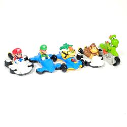 5PC Lot Nintendo Mario Kart 2014 Action Figure Karts

