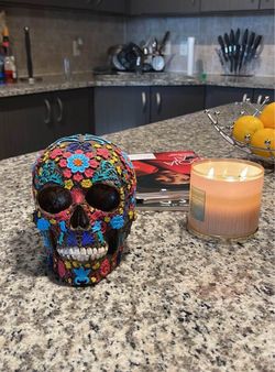 Colorful day of the dead skull