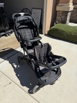 Double Stroller and 2 single strollers