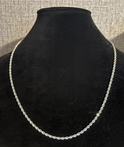 26" STERLING SILVER ROPE CHAIN-2 AVAILABLE