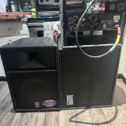 Complete PA Sound System – QSC Amp + Yamaha Speaker + Bag End Sub 🔊