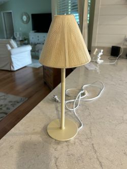 Metal Lamp With String Lampshade