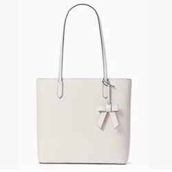 KATE SPADE ♠️ New York  "Brynn"  🤍PARCHMENT🤍 SAFFIANO PVC  TOTE BAG  Style No. K5797  MSRP:  $359.00  🌟🌟🌟BRAND NEW🌟🌟🌟with tags 🏷️ 
