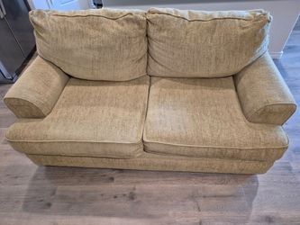 Ashley furniture gold colored sofa couch