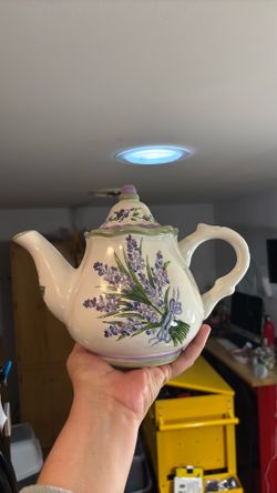 Teapot with floral lavender design