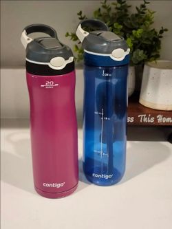 ✅️ Contigo 2pc Water Bottles• His (24oz) & Hers (20oz)• Great Condition• $15firm