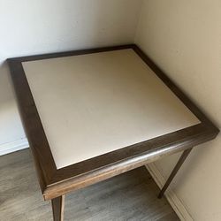 Collapsible Heavy Table Tan Vinyl Top 