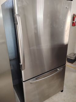 Stainless Steel Bottom Freezer Refrigerator