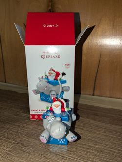 Hippopotamus Christmas Ornament 
