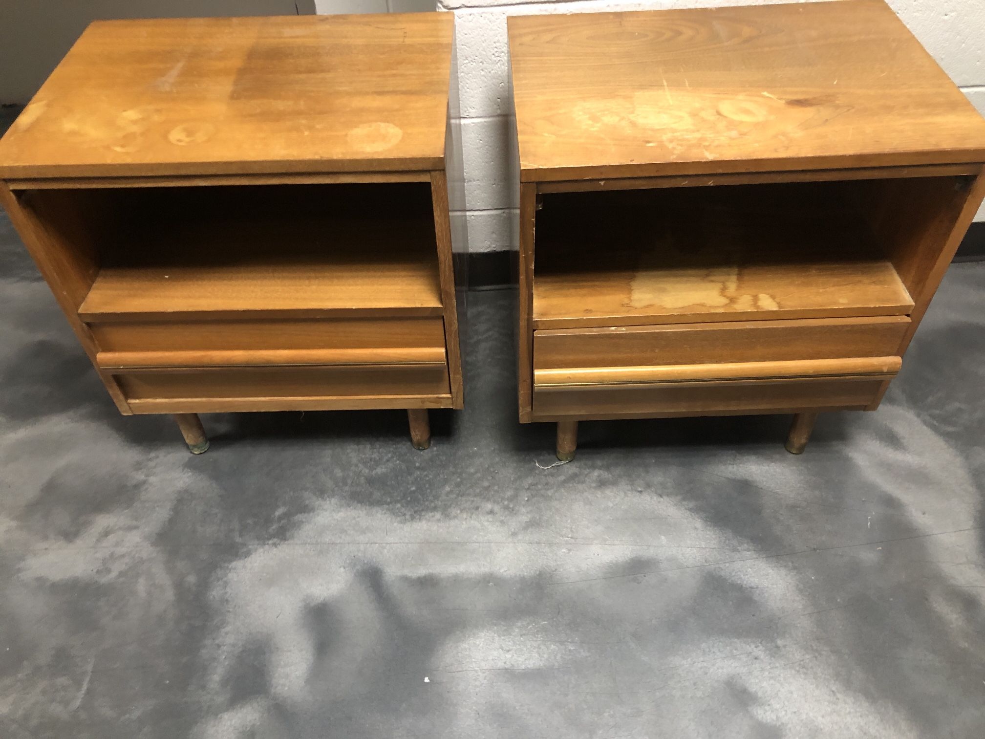 Pair of Mid Century Modern RWAY Nightstands