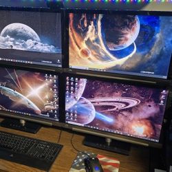 HP x2301 23-Inch Micro Thin LED Monitor(s), 4pcs, GREAT! 