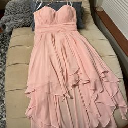 Pretty Formal Dress-Size Medium-Peachy Pink Color