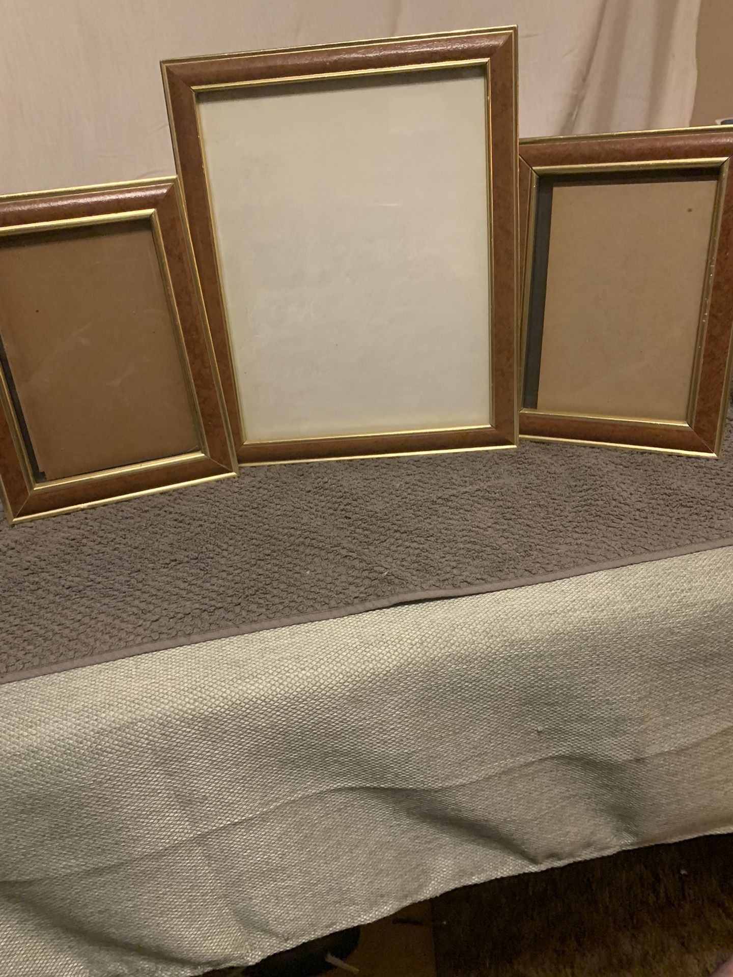 3 Picture Frames Wood With Gold Trim. for Sale in Phoenix, AZ OfferUp
