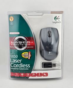 Logitech V450 Laser Cordless Mouse for Notebooks (contact info removed) New
