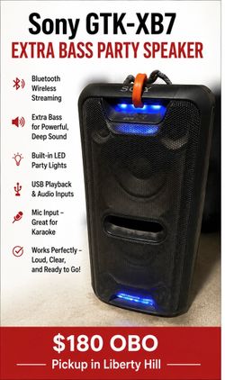 Sony GTK-XB7 Extra Bass Bluetooth Party Speaker