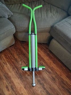 Green Pogo Stick with Spring