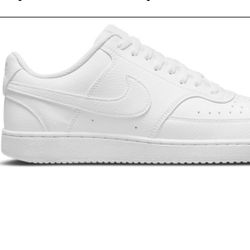 white nike low cut shoes: size 6