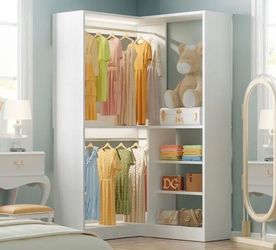 Corner Closet Open Wardrobe Armoire