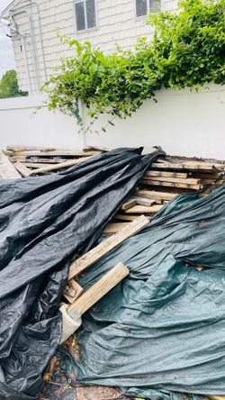 Woods and composite wood from demolished deck