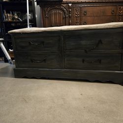 Solid wood seating chest