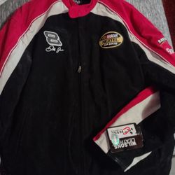 Dale Earnhardt Jr. Real Leather/Suede Nascar Jacket