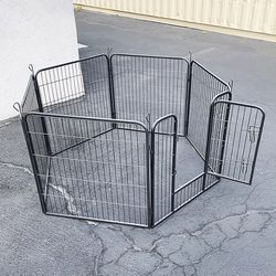 (NEW) $70 Heavy Duty 32” Tall x 32” Wide x 6-Panel Pet Playpen Dog Crate Kennel Exercise Cage Fence 