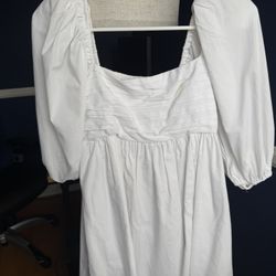 Abercrombie Emerson Poplin Dress White Mini Dress