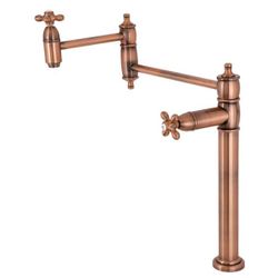 Kingston Brass Antique Copper Counter Mount Pot Filler