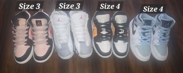 Zapatos de regreso a clases/4 ​Tennis Jordan de niño o niña/ Unisex Bearly Used(Sizes 3Y & 4Y)/77023