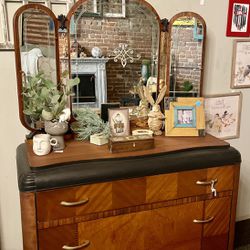 Waterfall Dresser Antique Refinished