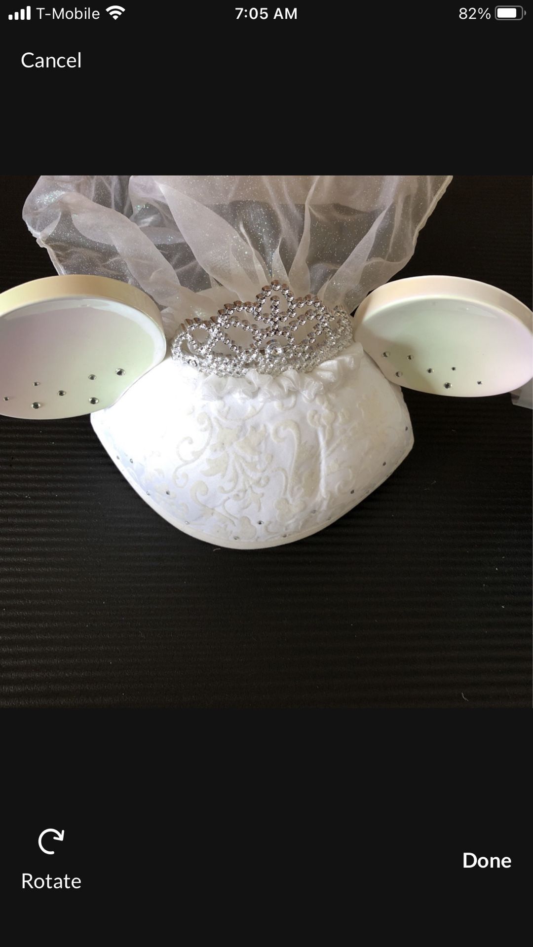 Mickey & Minnie Bride & Groom Hats. Great for pictures and wedding. Disneyland is opened!