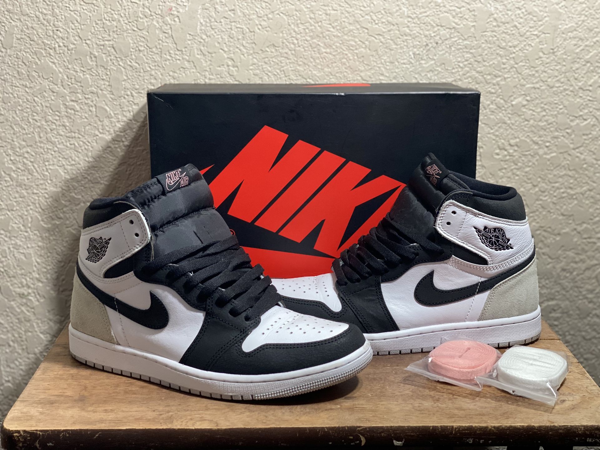 Jordan 1s Stage Haze/ Bleached Coral