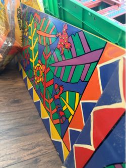 Hand painted lizard Toy boxes and cubby $50 obo