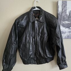 Vintage Byrnes & Baker Leather Jacket - Size Small