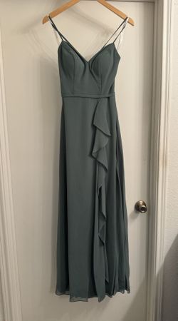 Azazie Green Gown Dress Size 0