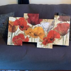 39” W X 21” L Canvas Multi Painting