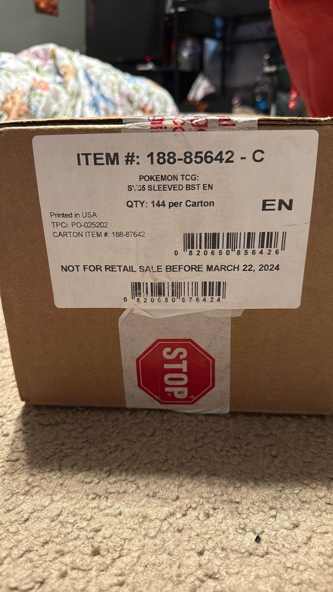 Factory sealed case of Sleeved Temporal Forces packs