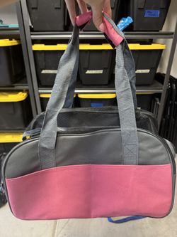 Pink And Grey Pet Carrier