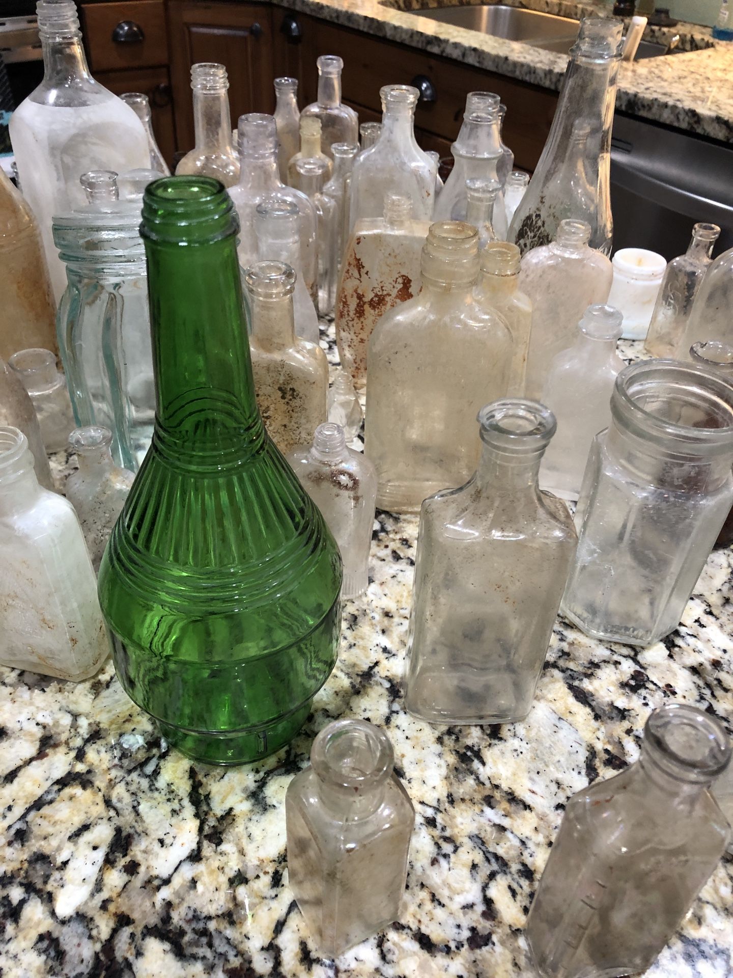 Antique bottle collection