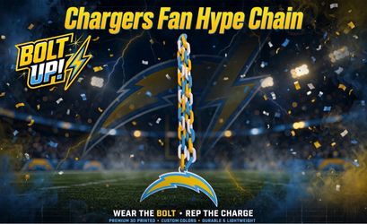 🟡🟡LOS ANGELES CHARGERS Oversized Fan Chains🟡🟡