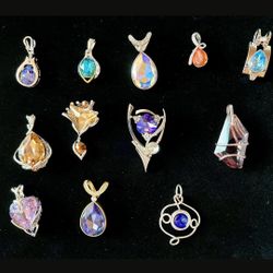 Sterling Silver Australian Crystal Slide Necklace