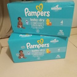 Pampers Size 4 2 Boxes Of 92
